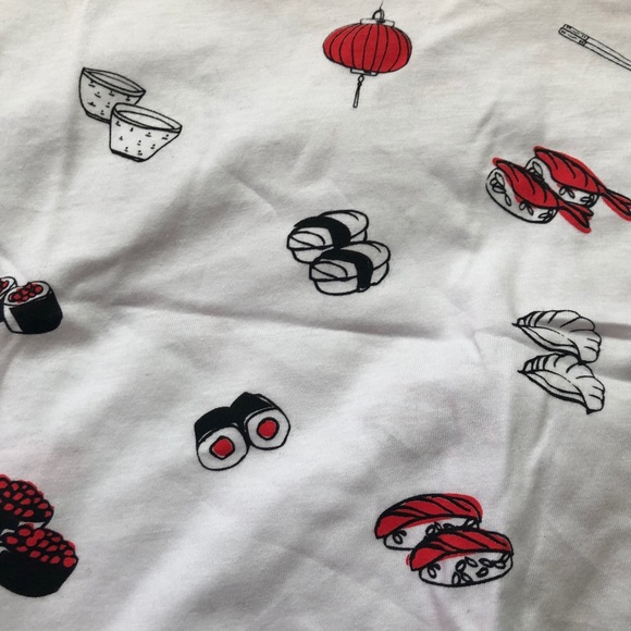 NWT Sushi T-shirt crop top shirt XL French Pastry - Picture 3 of 8